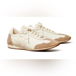 TORI BURCH Ladies Tory Nylon And Leather Sneakers
